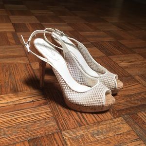 Slingback stiletto sandals